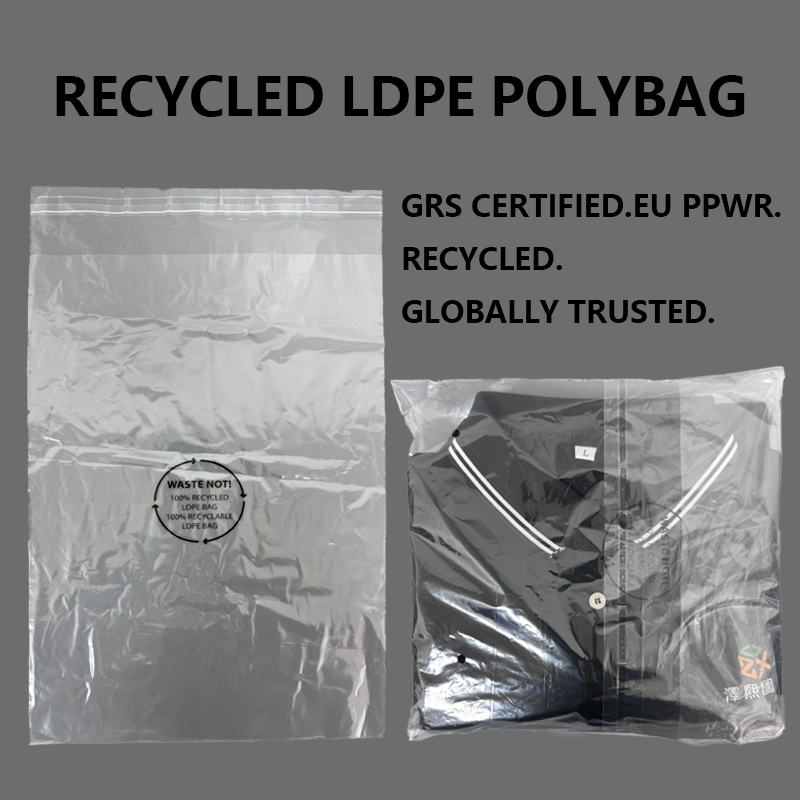 Op maat gemaakte gerecyclede LDPE-polybag helpt modemerken duurzame verpakkingen te upgraden met GRS-gecertificeerde gerecyclede materialen