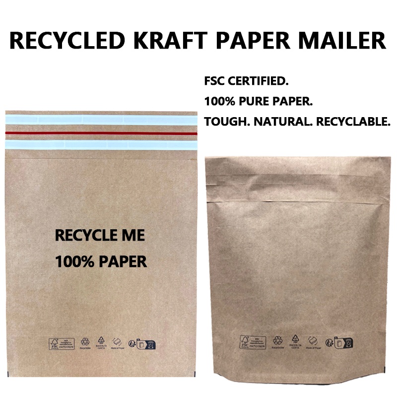 Op maat uitbreidbare kraftpapier-mailer met bodemvouw en dubbele zelfklevende strip