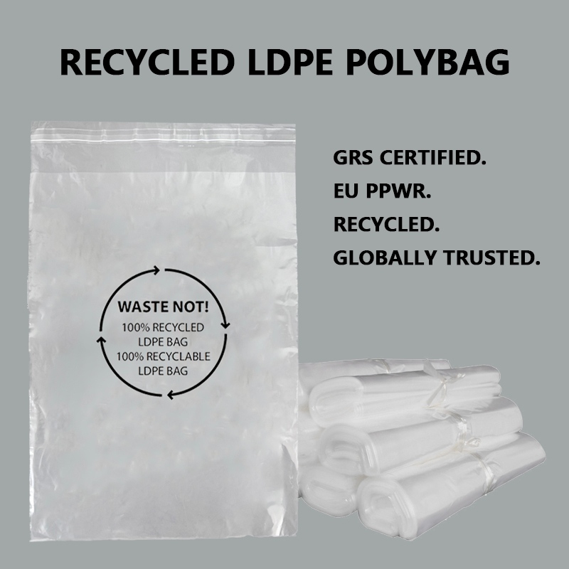 GRS-gecertificeerde gerecyclede LDPE-verpakkingszakken voor duurzame kledingverpakkingen