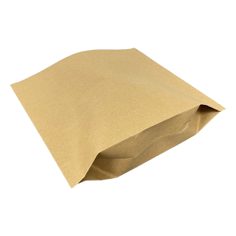 Kraft papieren zak met platte mond